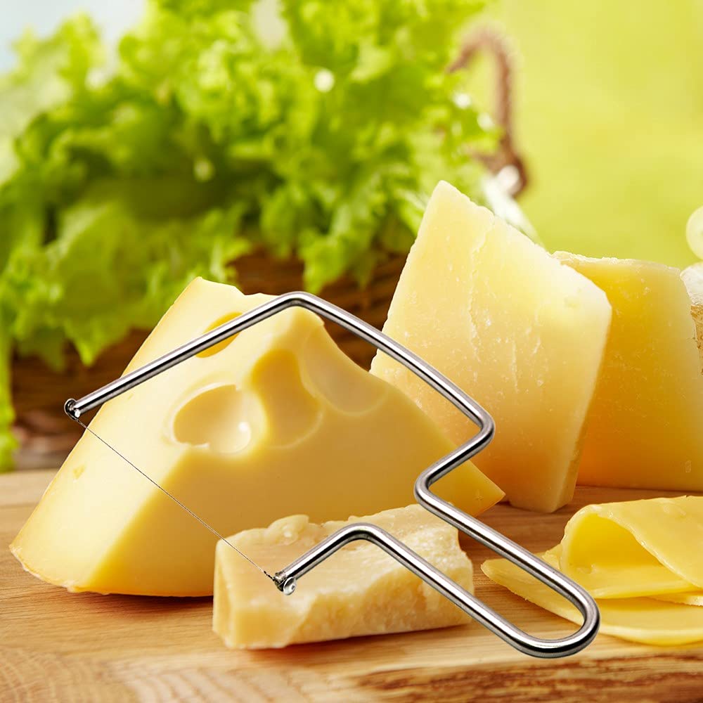 Aeon Design Cheese Slicer dual wires provide clean, uniform slices.