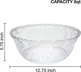 S.G Inc punch bowl ready for outdoor events with durable plastic.