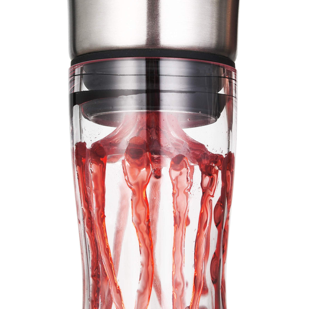 S JUSTSTART lead-free crystal wine carafe showcases clarity and quick aeration.