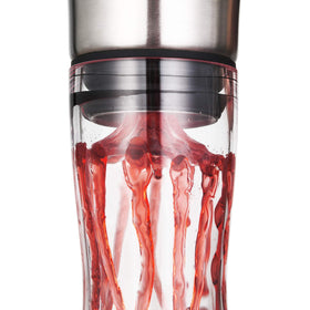 S JUSTSTART lead-free crystal wine carafe showcases clarity and quick aeration.