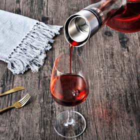 S JUSTSTART handheld aerator pourer ideal for casual dinners.
