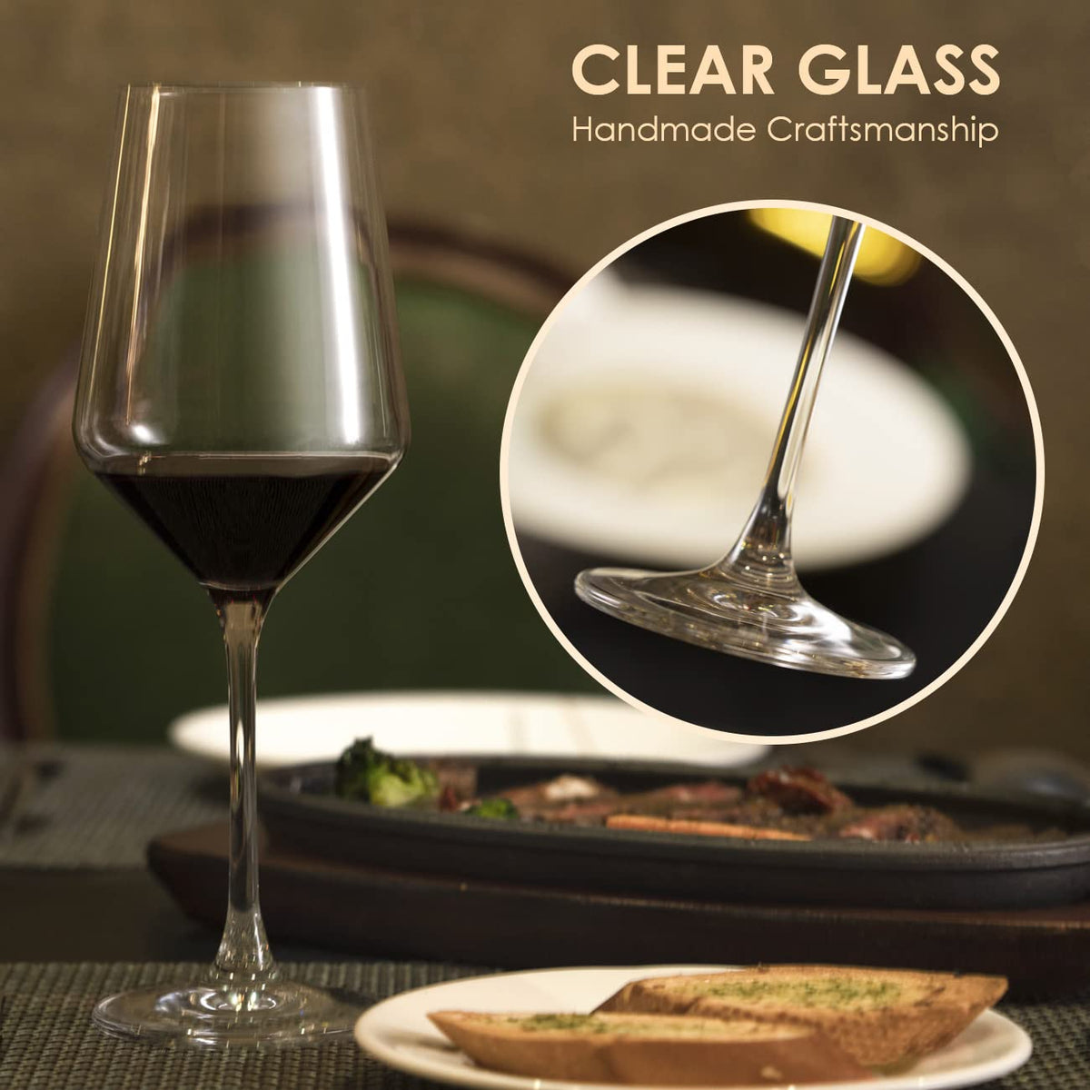 S Salient burgundy glass elevates tasting moments with aroma-enhancing geometry.