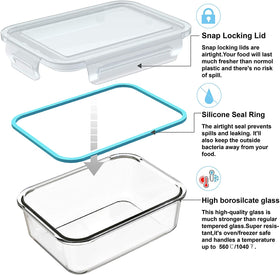 S SALIENT locking lids close easily, creating secure, leak-proof seals.