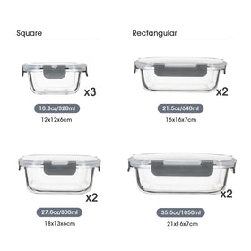 S SALIENT rectangle container showing nesting design for space-saving organization.
