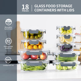 S SALIENT square 27 oz container demonstrating nesting for compact storage.
