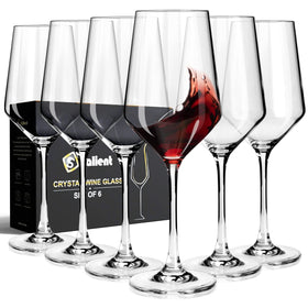S Salient 6-piece wine glasses set ideal for elegant entertaining and shared tastings.
