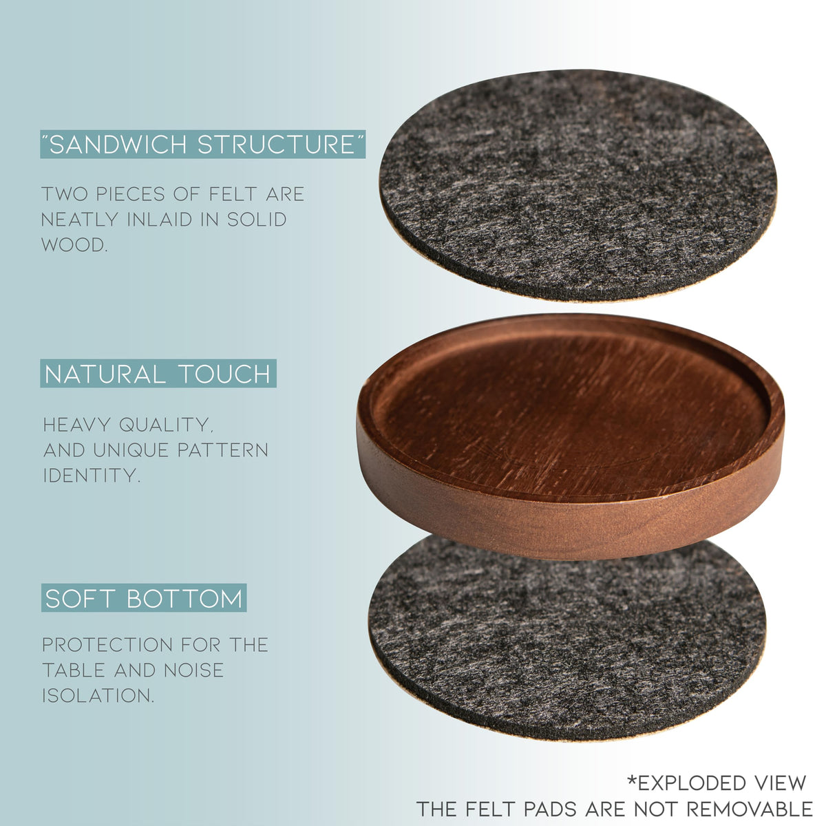 S1EGAN insulated coaster minimizes heat transfer for comfortable sipping