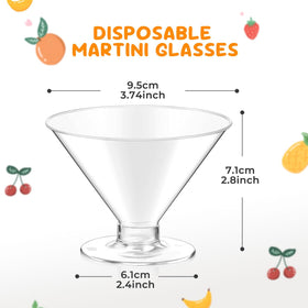 S8686S 5oz martini glasses displayed for wedding receptions.