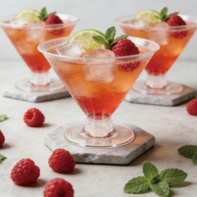 S8686S stackable disposable martini glasses simplify storage.