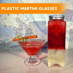 S8686S shatter-resistant clear martini cups ideal for large gatherings.