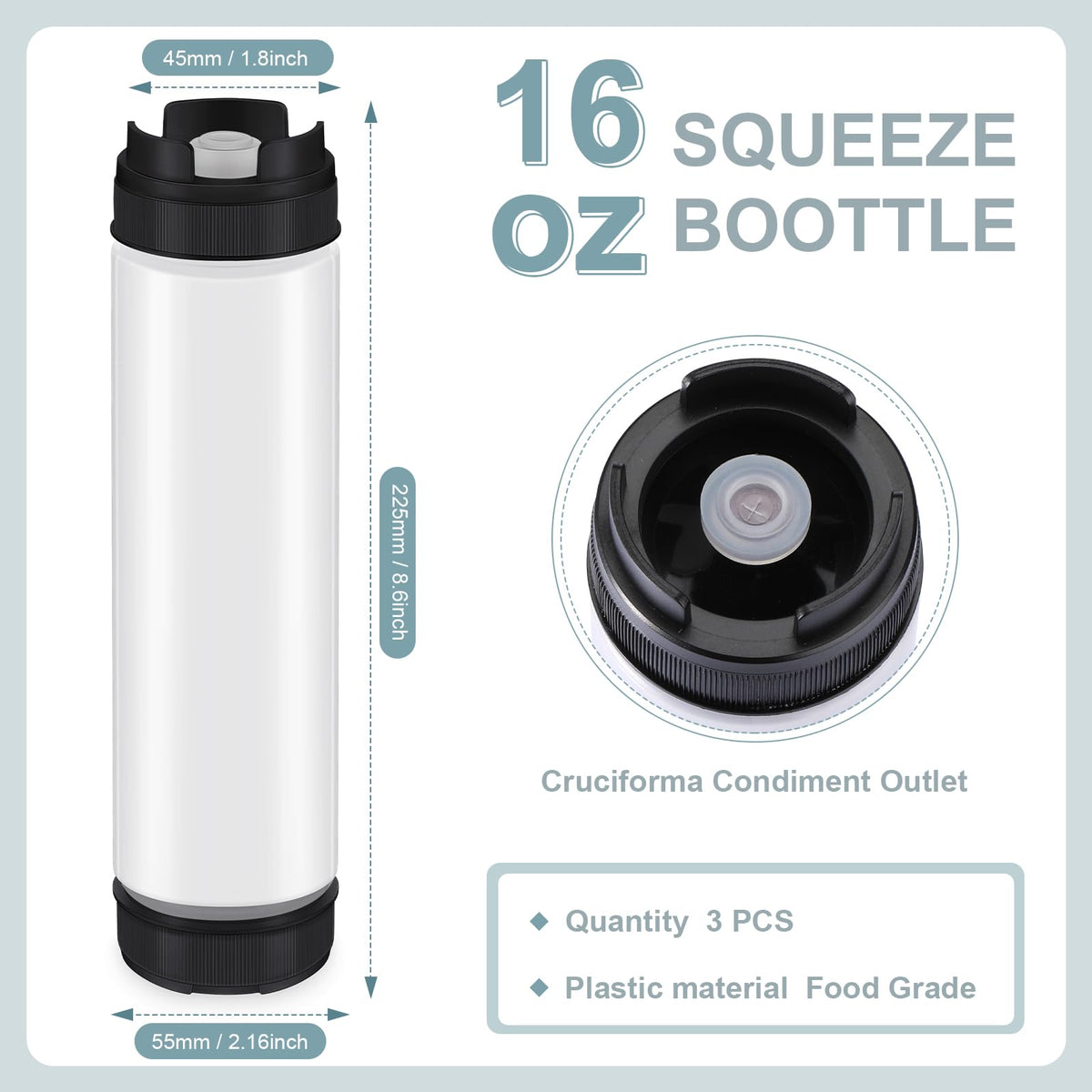 Sabary translucent body helps identify contents quickly during prep.