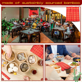Sabary chopsticks individually sleeved for easy storage and single-use.