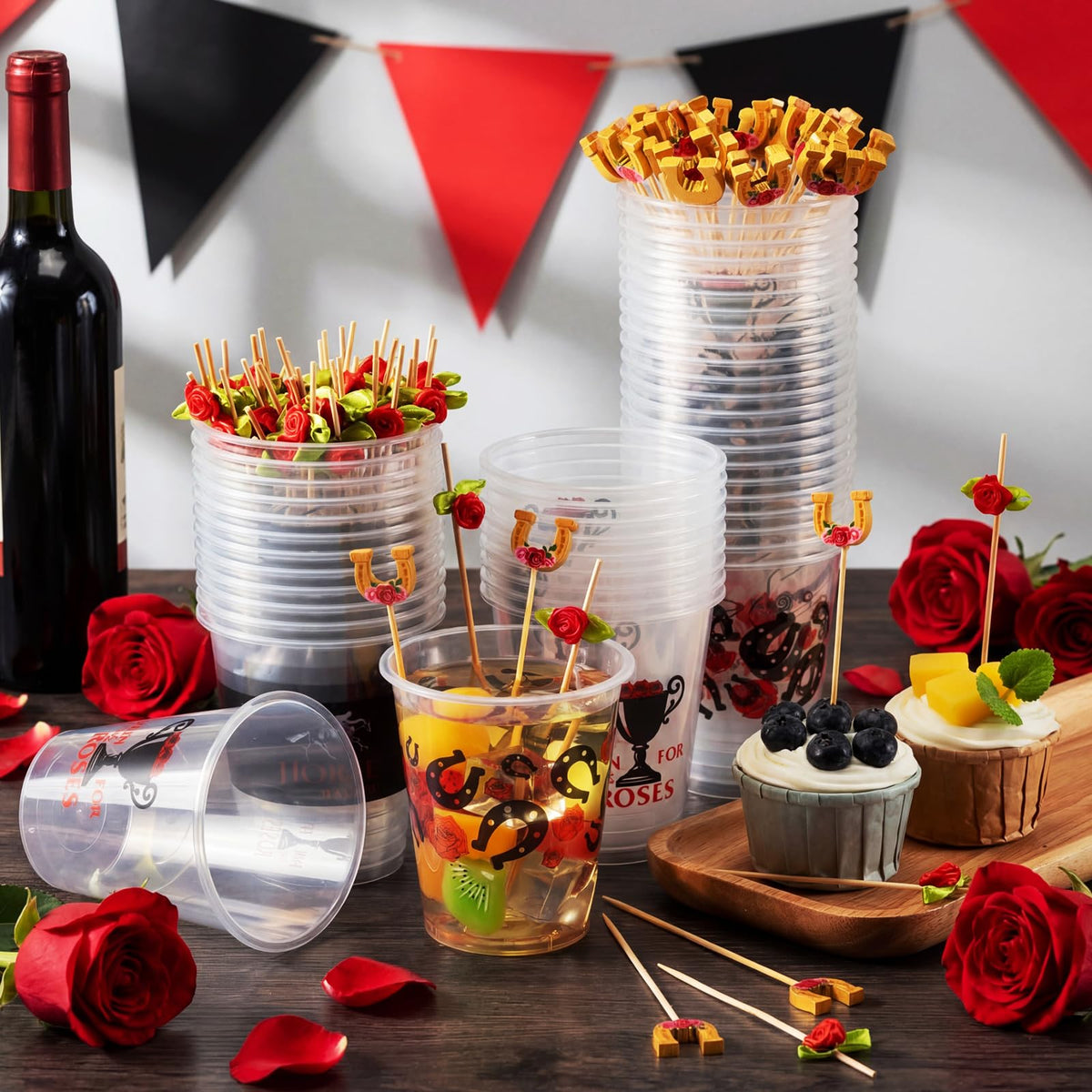 Sabary golden horseshoe picks add elegant garnish to hors d'oeuvres