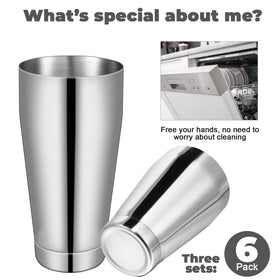 Sabary stainless steel cocktail shaker with durable metal construction.
