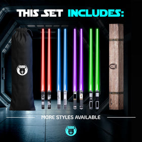 Saber Chops light-up green chopsticks for fun dining moments.
