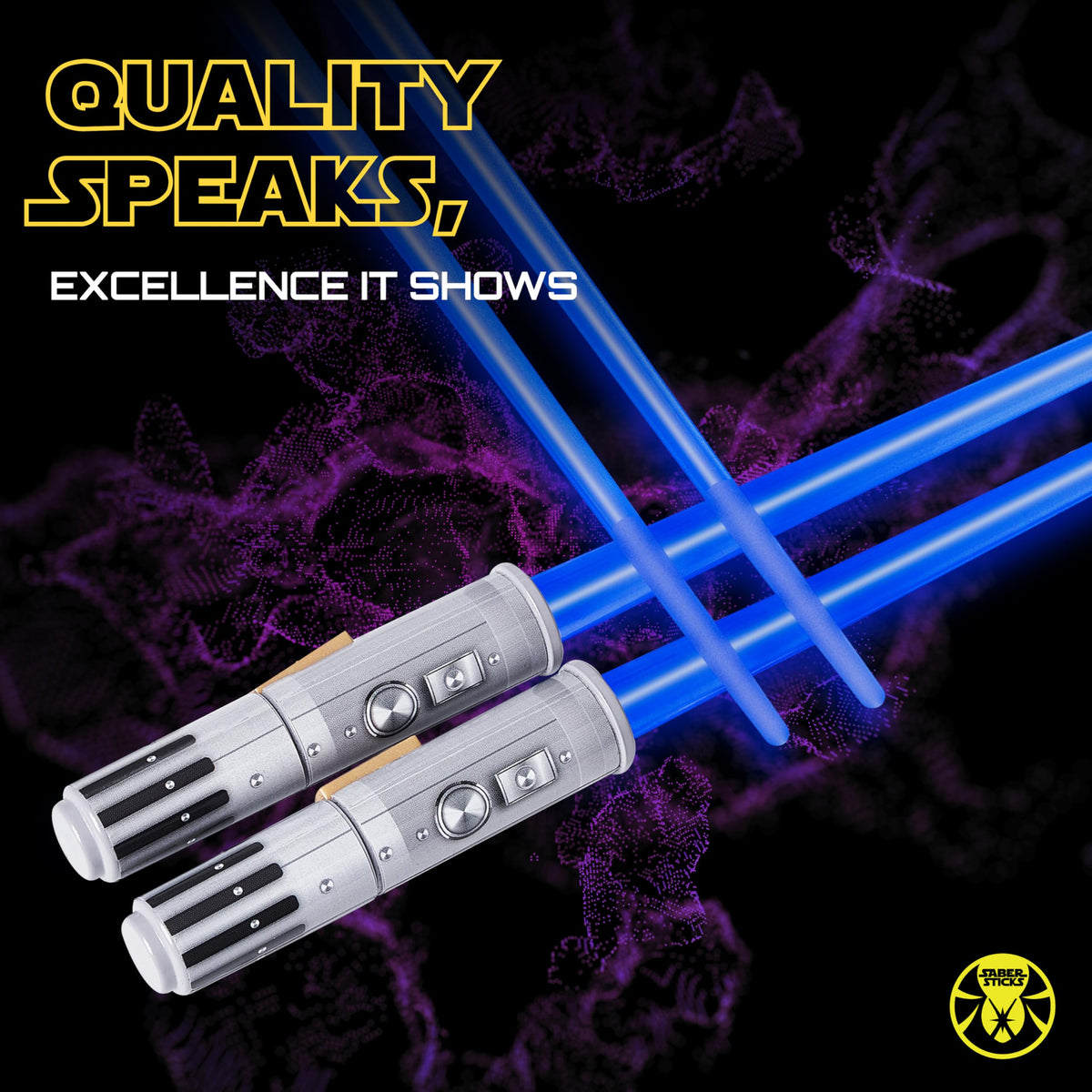 SaberSticks Lightsaber Chopsticks 10.25in length for comfortable handling.