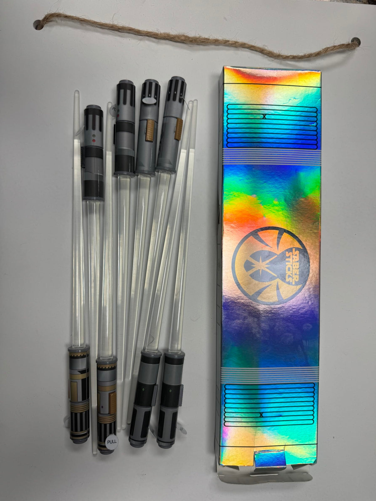 SaberSticks Lightsaber Chopsticks gift idea for sci-fi fans.