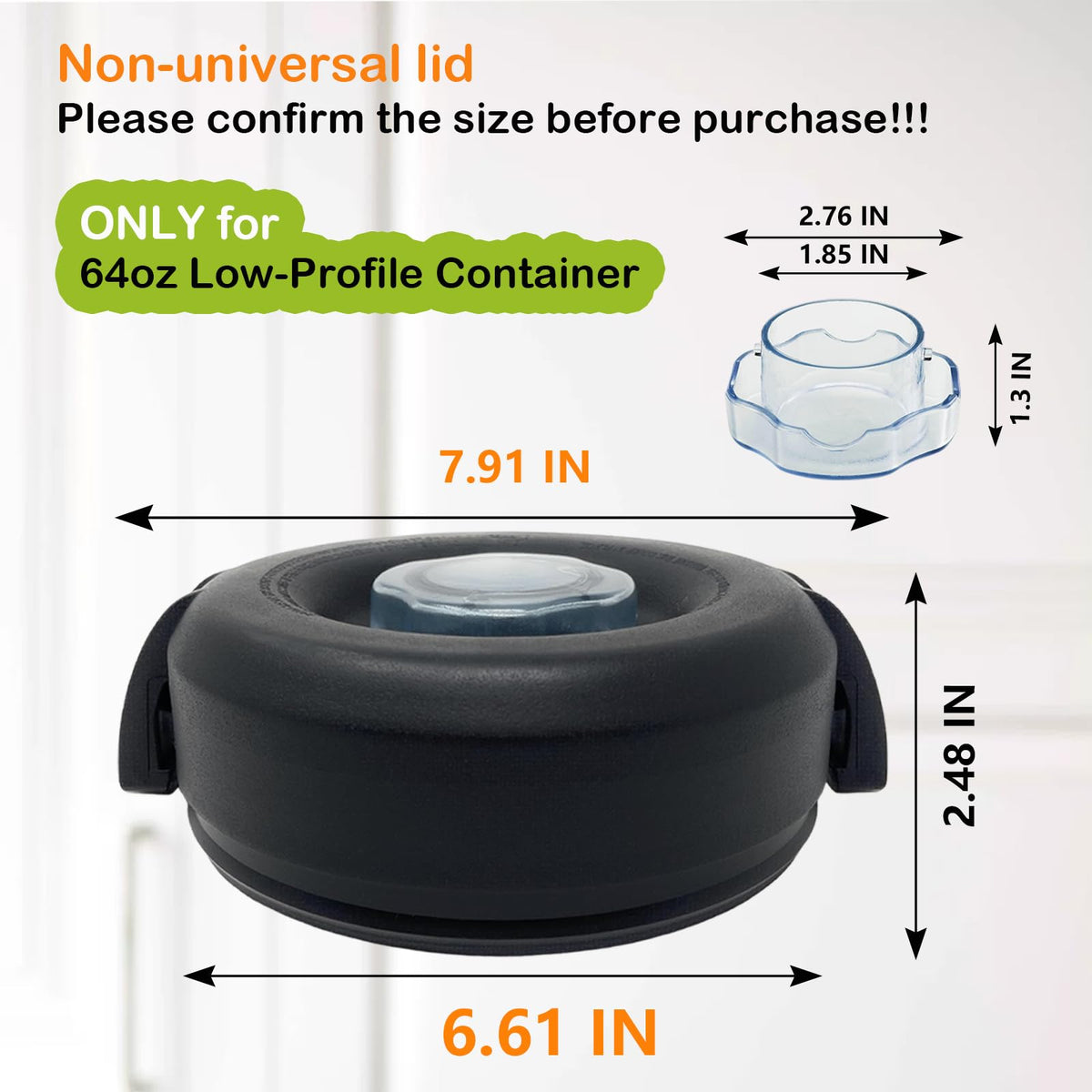 Sacumea Pro 750 rubber lid close up highlighting durable silicone material