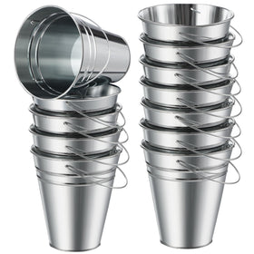 Sadnyy galvanized bucket with handle closeup for party decor and easy carrying