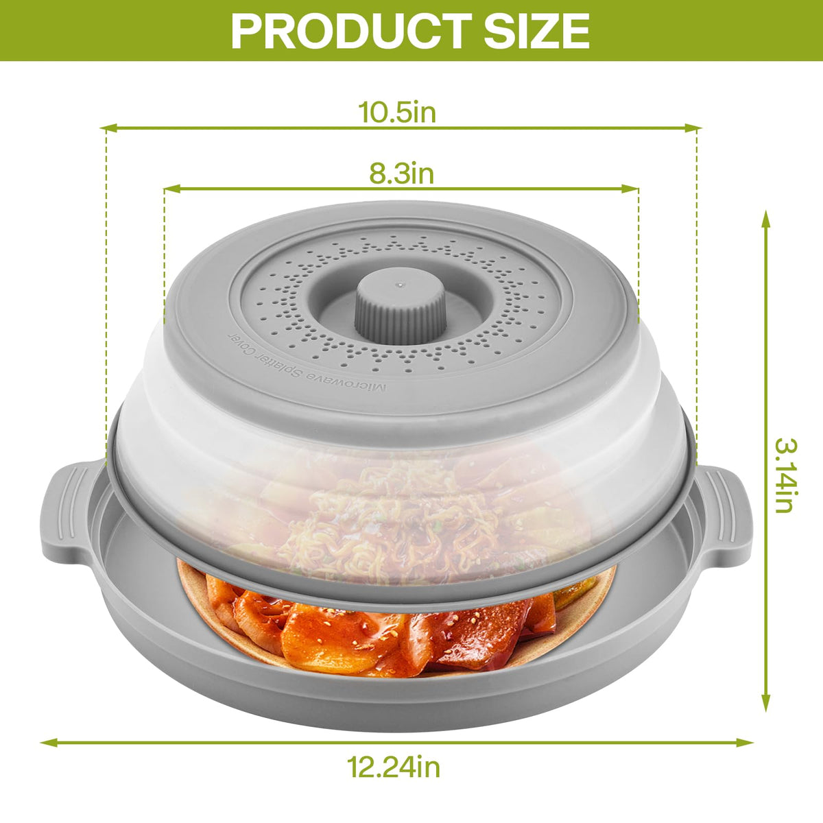 Saebume dishwasher-safe cover simplifies cleanup after meals.