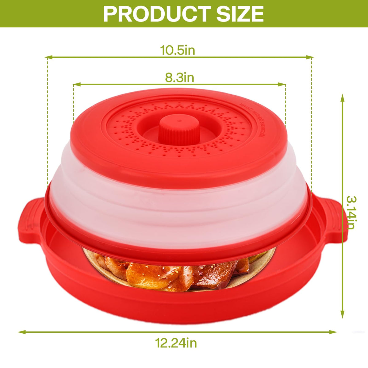 Saebume vented lid promotes steam release for even heating