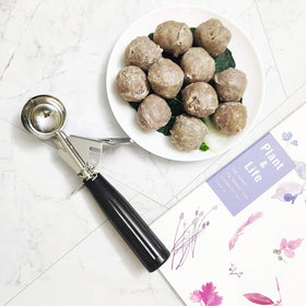 Saebye multi-use disher handles dough, rice, meatballs, and more.
