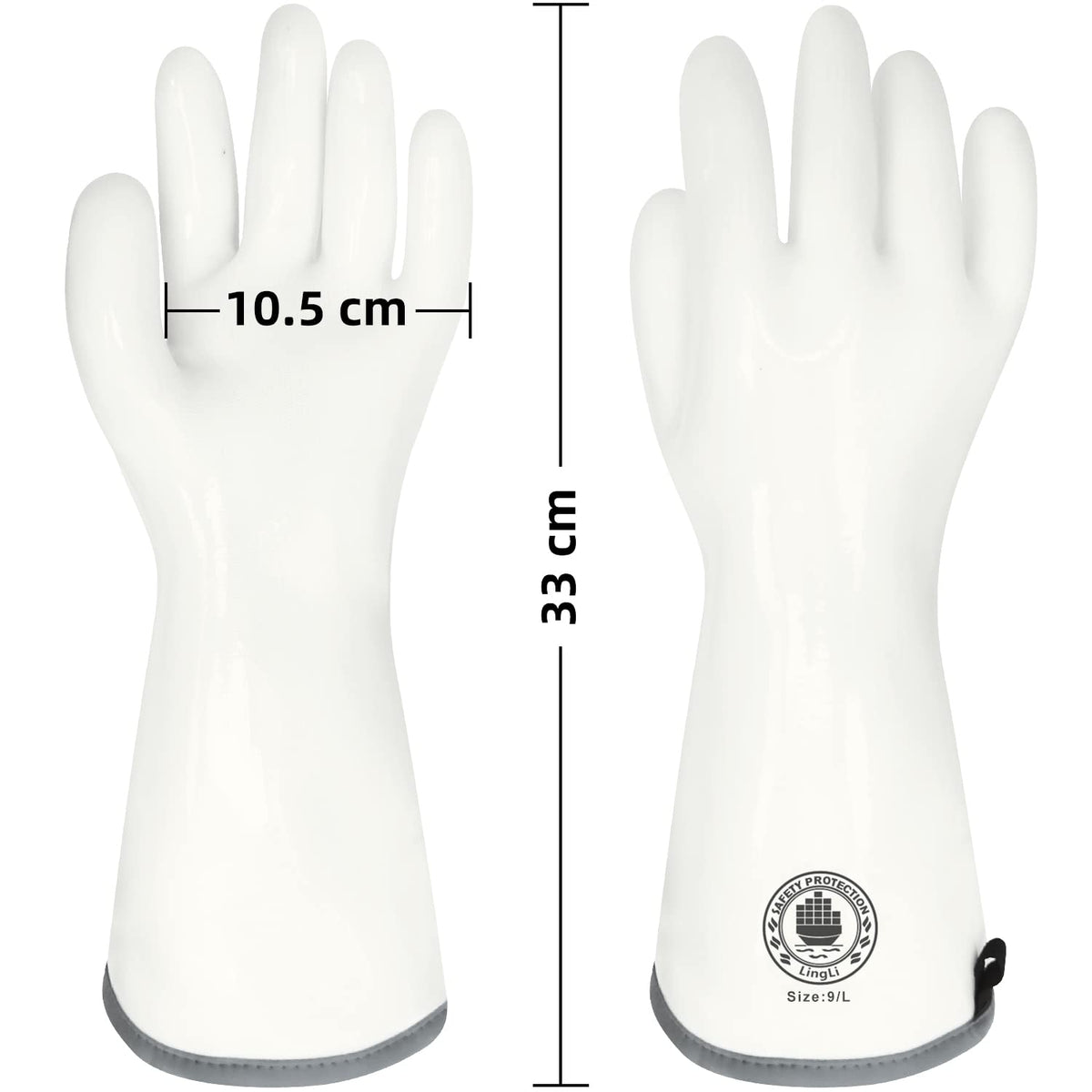 Safety Protection Lingli breathable cotton liner keeps hands comfortable while wearing gloves.