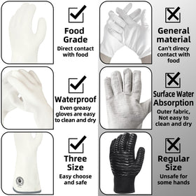 Safety Protection Lingli silicone oven gloves with fingers provide precise grip for handling hot pans.