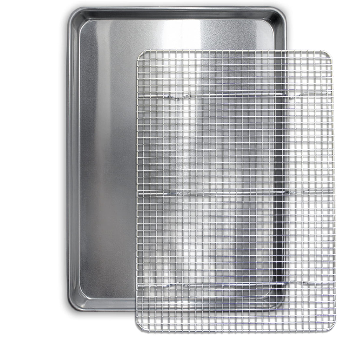 Saffron & Sage cookie sheet top view for even baking and prep ease.