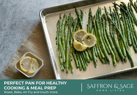 Saffron & Sage easy-to-clean, food-safe pan for quick weeknight meals.