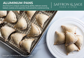 Saffron & Sage even-bake performance prevents burnt bottoms on cookies.