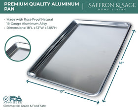 Saffron & Sage versatile sheet pan suitable for roasting, baking, and sheet-pan dinners.