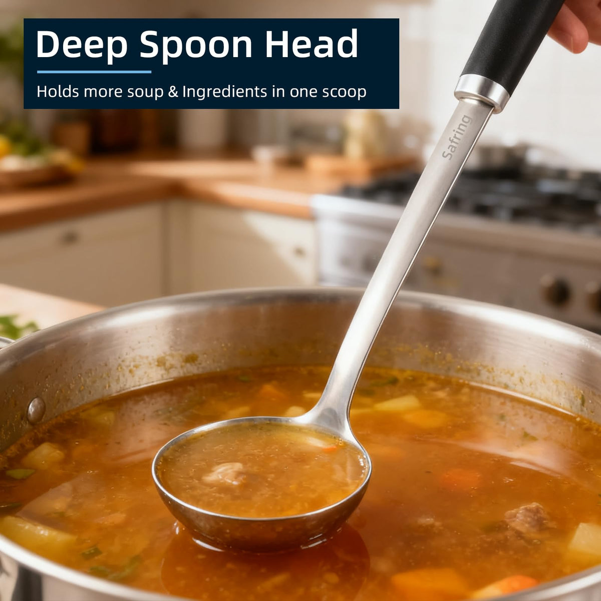Safring safe for dishwasher cleaning with smooth stainless surface