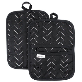 Sage+Stitch heat-resistant designer pot holder pattern 1 with bold color for cooking style