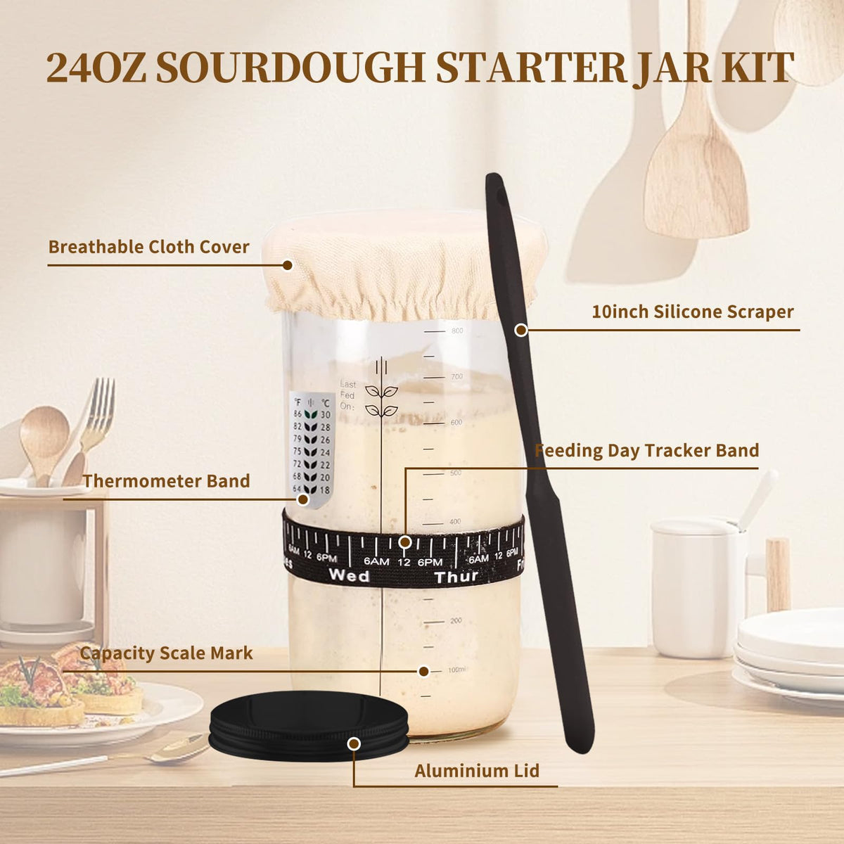 Saicefe dough whisk helps incorporate air into dough.