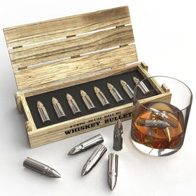 SAICOOS bullet whiskey stones in a sleek gift box for smooth, undiluted drinks.