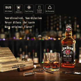 SAICOOS food-grade 304 steel stones ensure safe, impurity-free cooling for drinks.