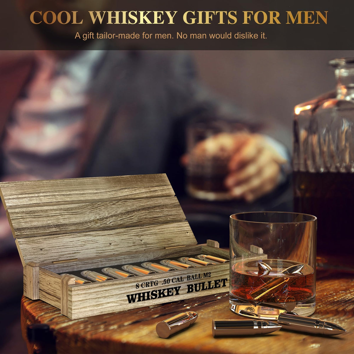 SAICOOS wooden ammunition gift box enhances gifting for birthdays, holidays, or anniversaries.
