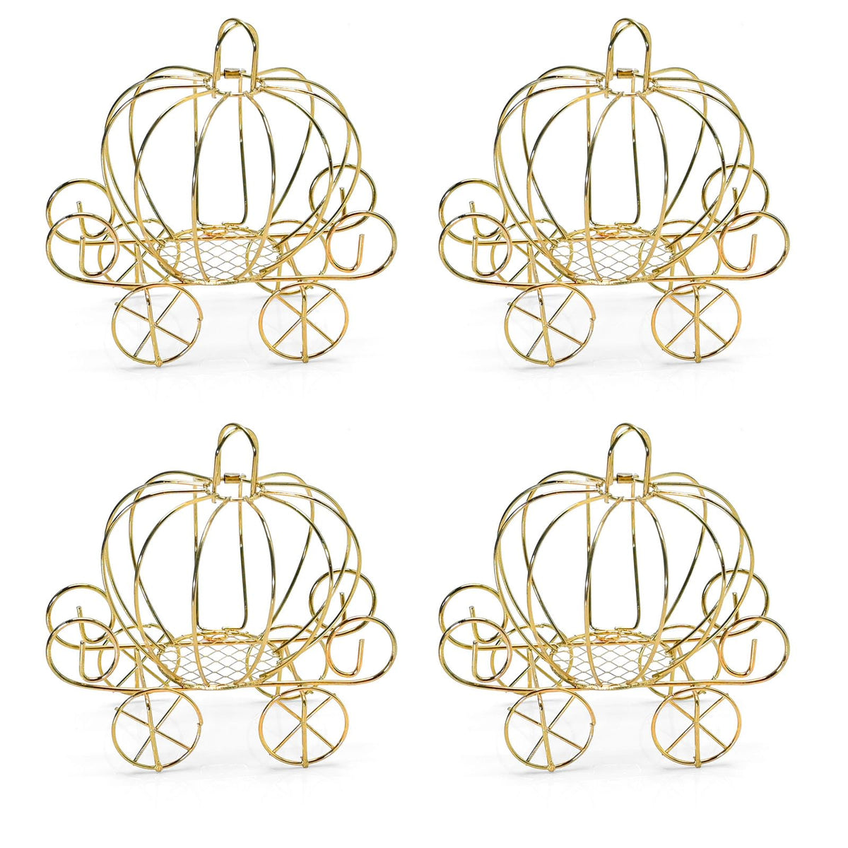 Saihisday pumpkin carriage candy box, golden finish, serving as a striking centerpiece.