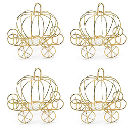 Saihisday pumpkin carriage candy box, golden finish, serving as a striking centerpiece.