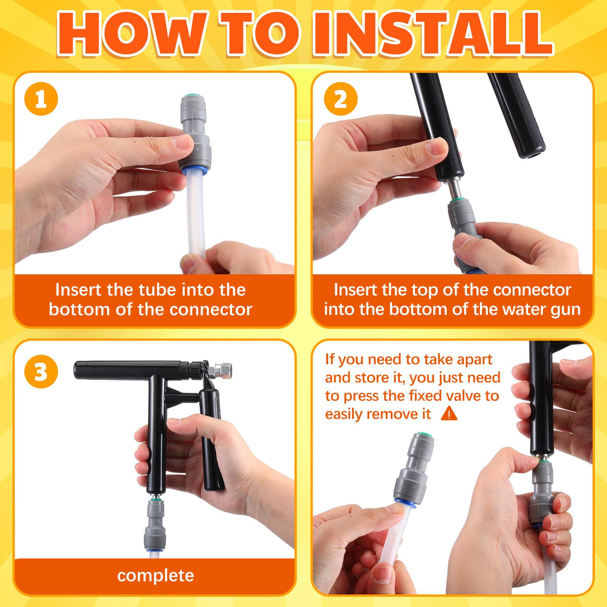 Saillong connector and tubing set for quick assembly