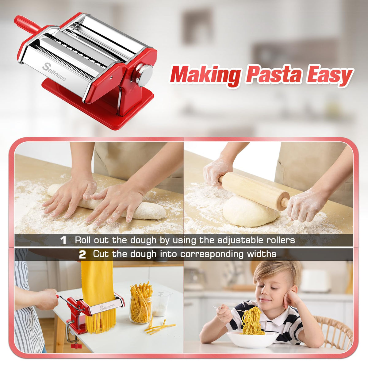 Sailnovo gifting-ready pasta maker for family meals.