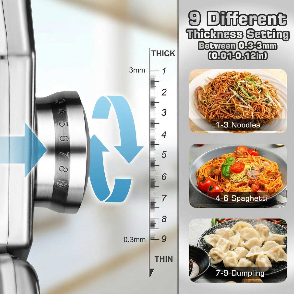 Sailnovo nine-thickness-settings dial enables precise texture control