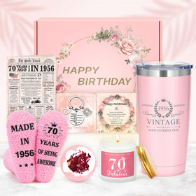 Saineron insulated tumbler for warm beverages at a 70th birthday celebration