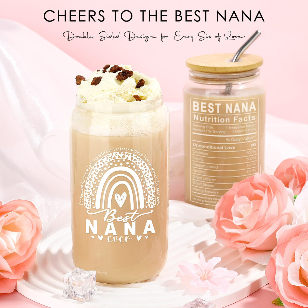 Saineron Best Nana Ever cup with durable glass for everyday beverages.