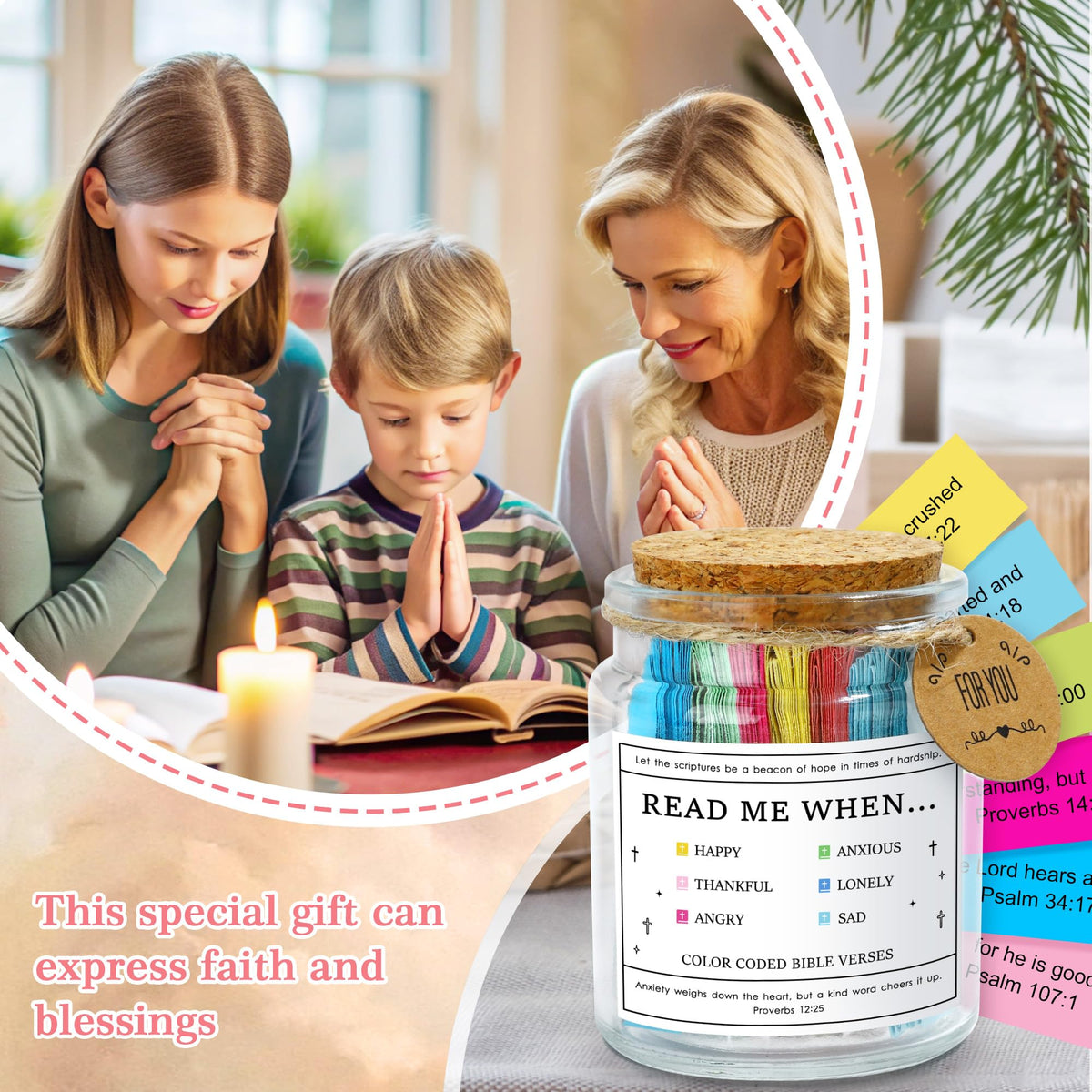 Saineron Bible verses jar for mindful reflection