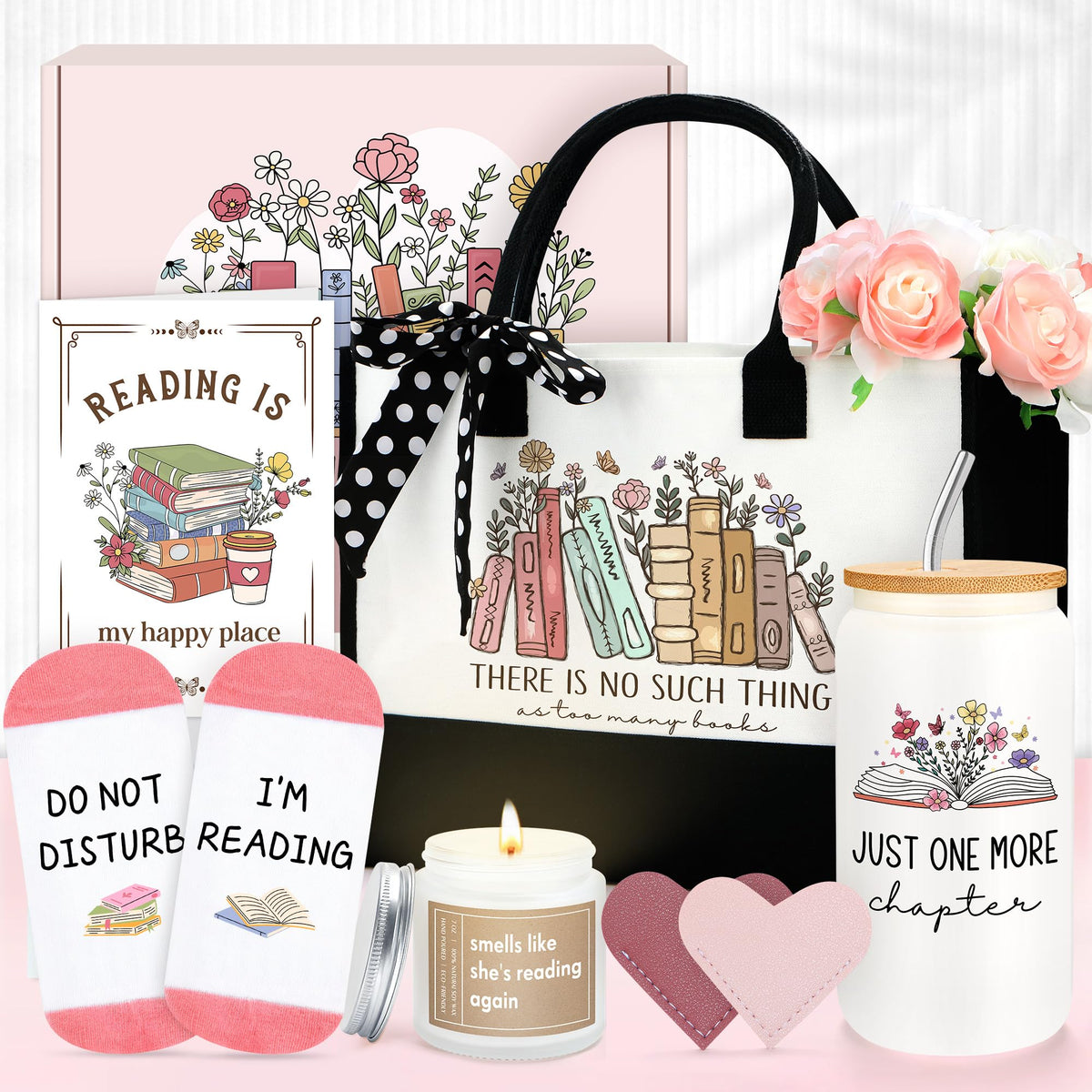 Saineron book lovers tote bag shown with books for easy carry and organization
