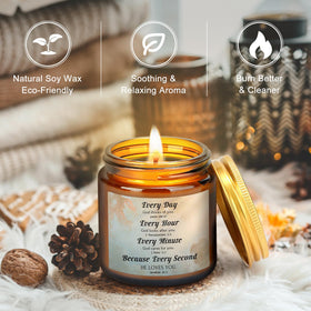 Saineron scented soy wax candle for calm evenings