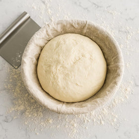 Saint Germain Bakery banneton setup photo demonstrating organized proofing
