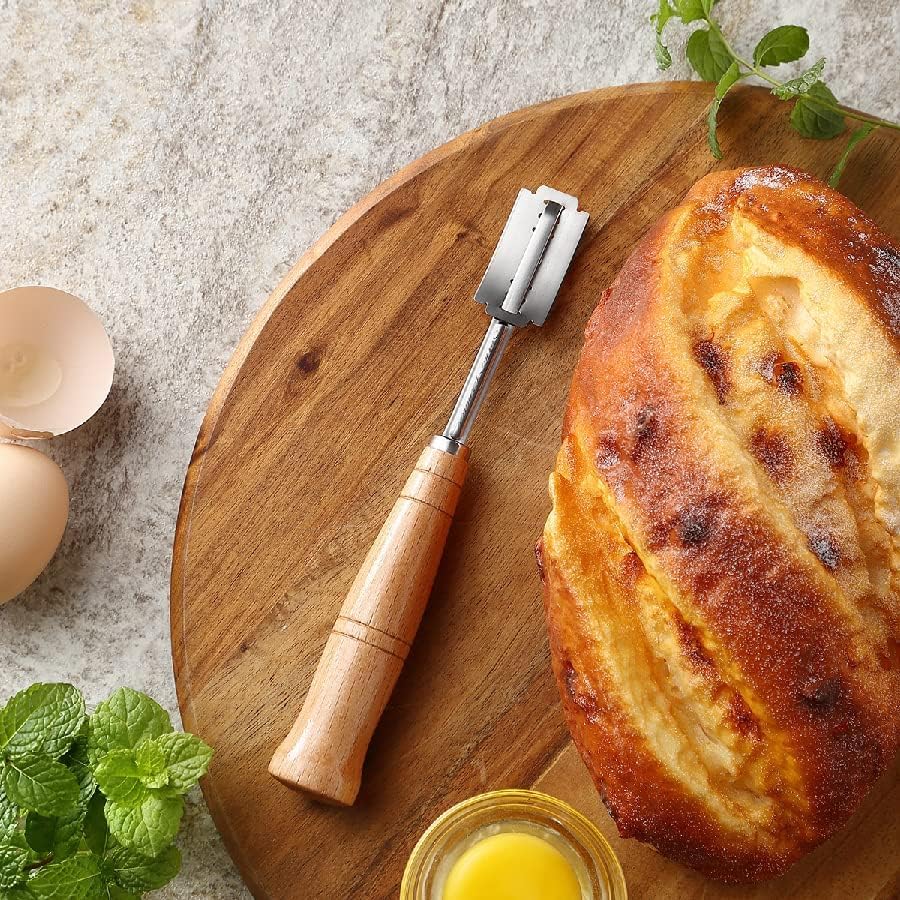 Saint Germain Bakery bread lame with wooden handle for precise scoring